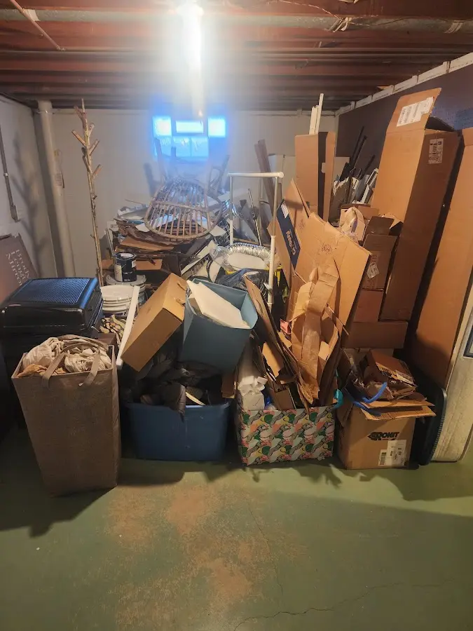 Roll-off dumpster container at job site for 2 Yard Dumpster Rental in Cape Girardeau